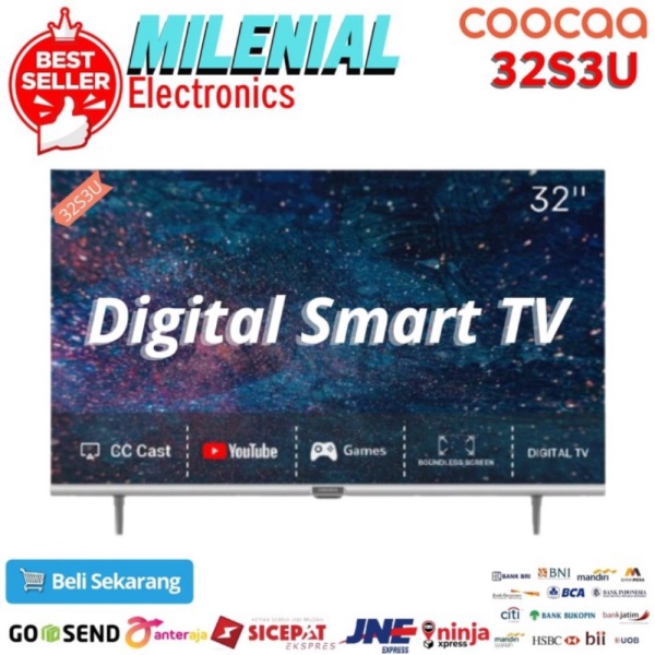 LED TV COOCAA 32S3U 32 INCH ANDROID SMART TV Berkualitas