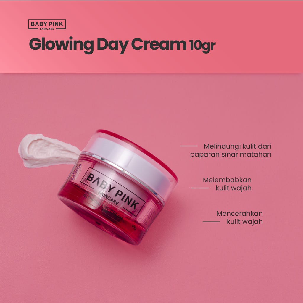 [ORIGINAL BONUS MASKER] Baby Pink Skincare Glowing Day Cream Resmi BPOM