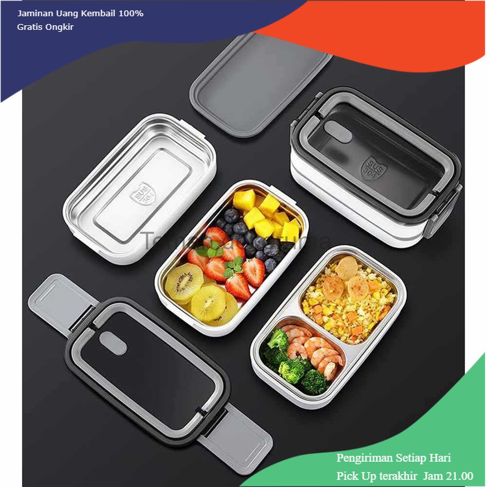 TD - PR TaffHOME Kotak Makan Bento Lunch Box Stainless Steel - J274