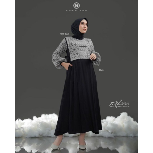 Fallona MIDI Dress | Dress Kondangan Muslimah