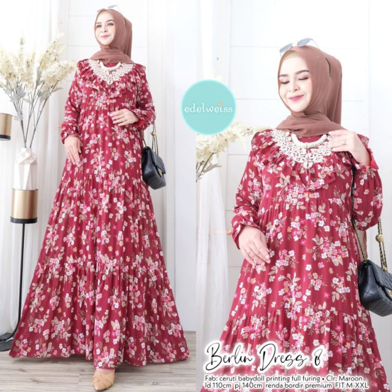 NEW BERLIN DRESS || LD 110 PJ 140 CERUTY BABYDOLL || ORI EDELWEIS