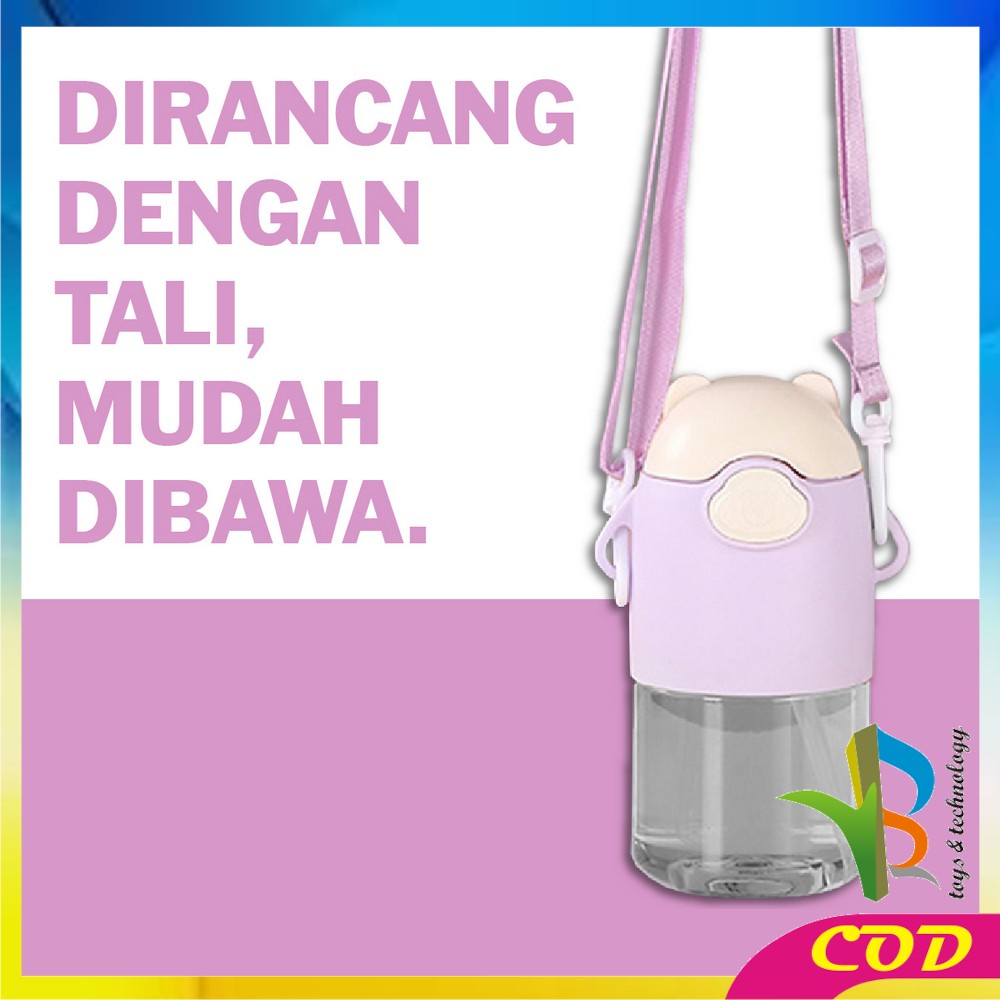 RB-C467 Botol Minum Anak Sekolah 600ML Bottle Minum Anak / Botol Minum Tutup Sedotan dan Tali Panjang BPA FREE