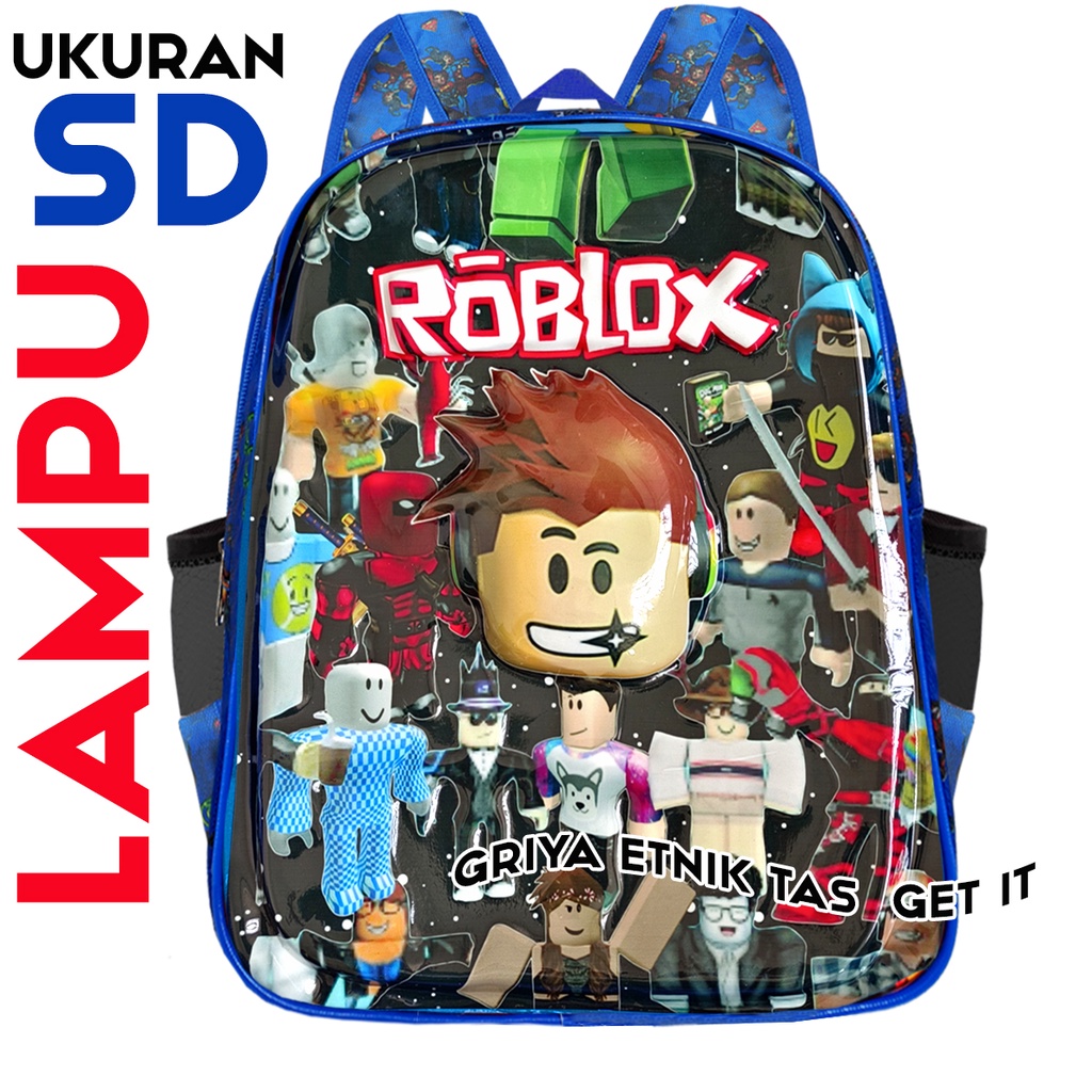 Tas Sekolah Anak Laki laki SD Ransel Gambar Timbul Karakter Free Fire FF Boboiboy Stumble Guys epep Lampu Led