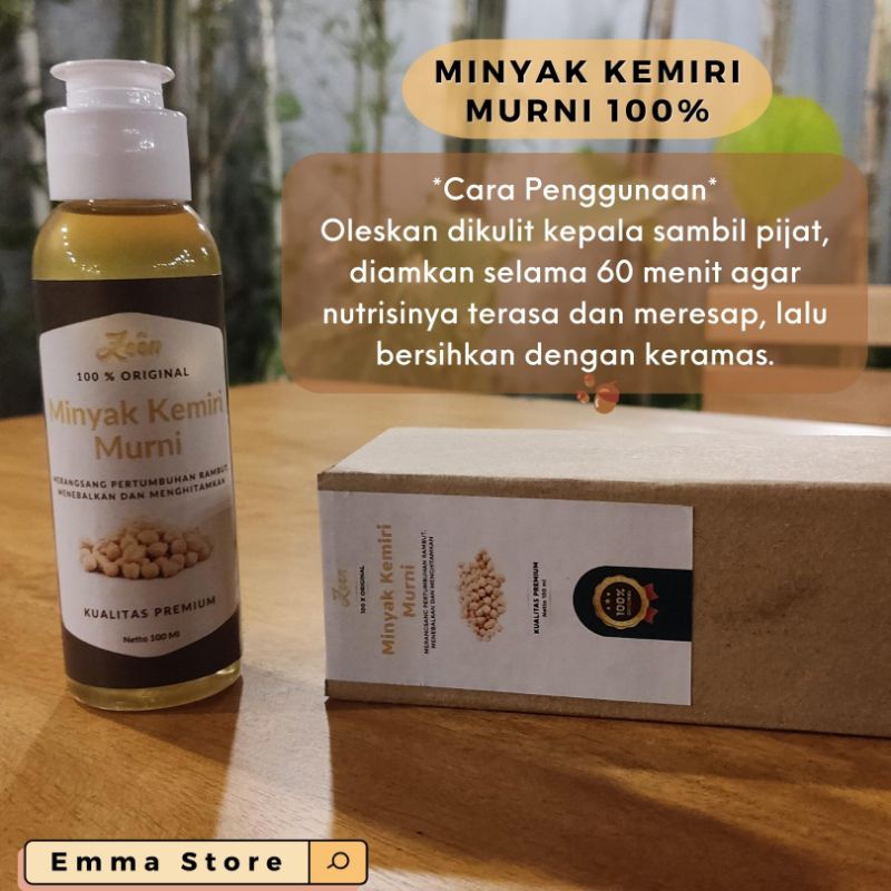 100 Ml Minyak Kemiri Murni 100% Original Organik | Penumbuh Rambut, Perawatan Rambut, Penghitam Rambut