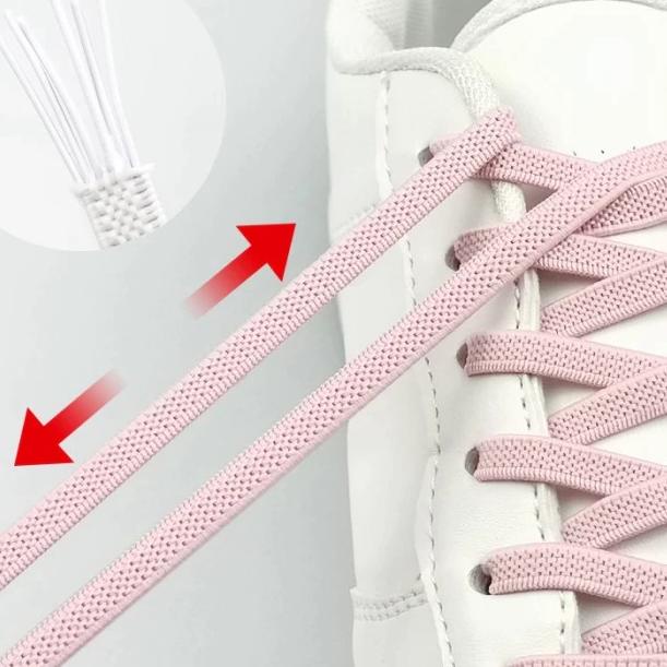 Tali Sepatu Elastis Elastic Shoe Lace Lock Ulir - navy