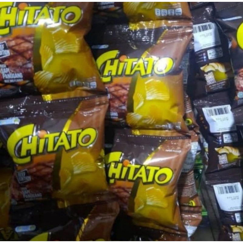 

chitato rasa sapi panggang, 15grm, dari indofood