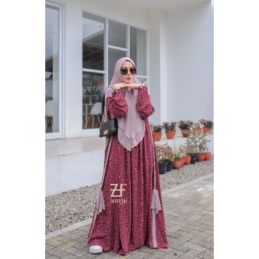 Dress burgundy snow Zafeetri