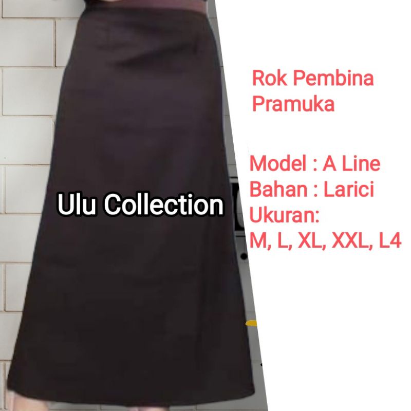 Seragam Pramuka Dewasa Rok Coklat Model A Line Bahan Larici