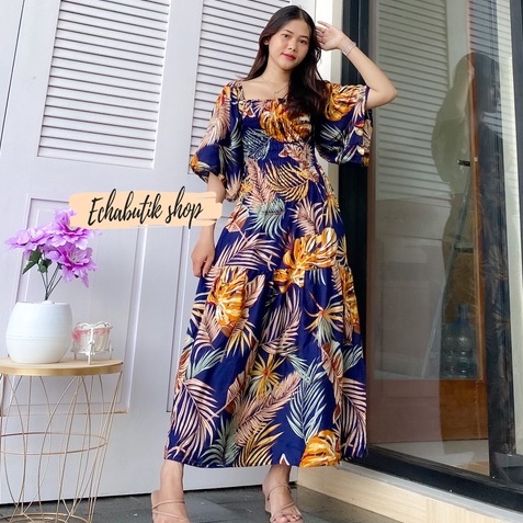 DRES ALEXANDRA TROPICAL BALI MAT RAYON PREMIUM