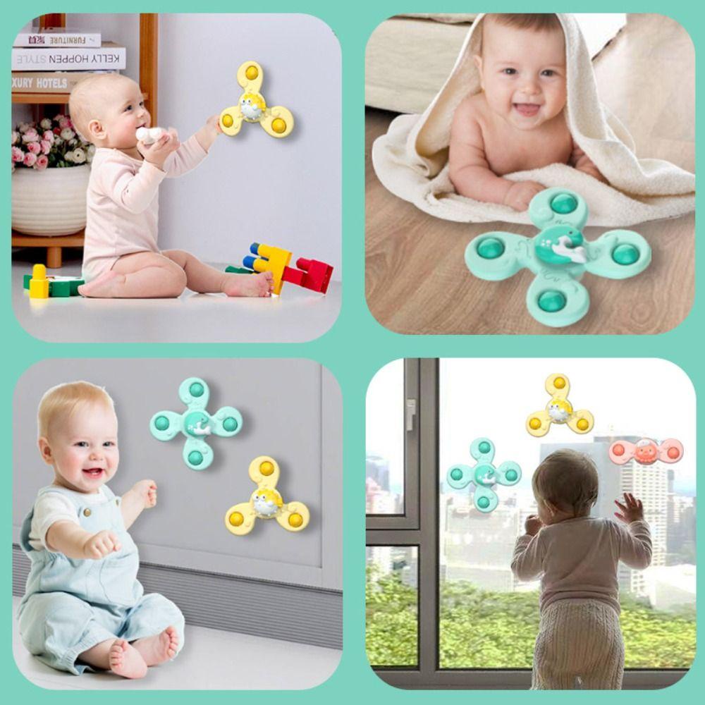 Needway   Baby Spin Top Bath Toys 1set 2sampai4tahun Hadiah Anak Permainan Bayi Spinning Top Spin Sucker Baby Shower Mainan Gyroscope Anak Laki-Laki Anak Mandi Sucker Spinner