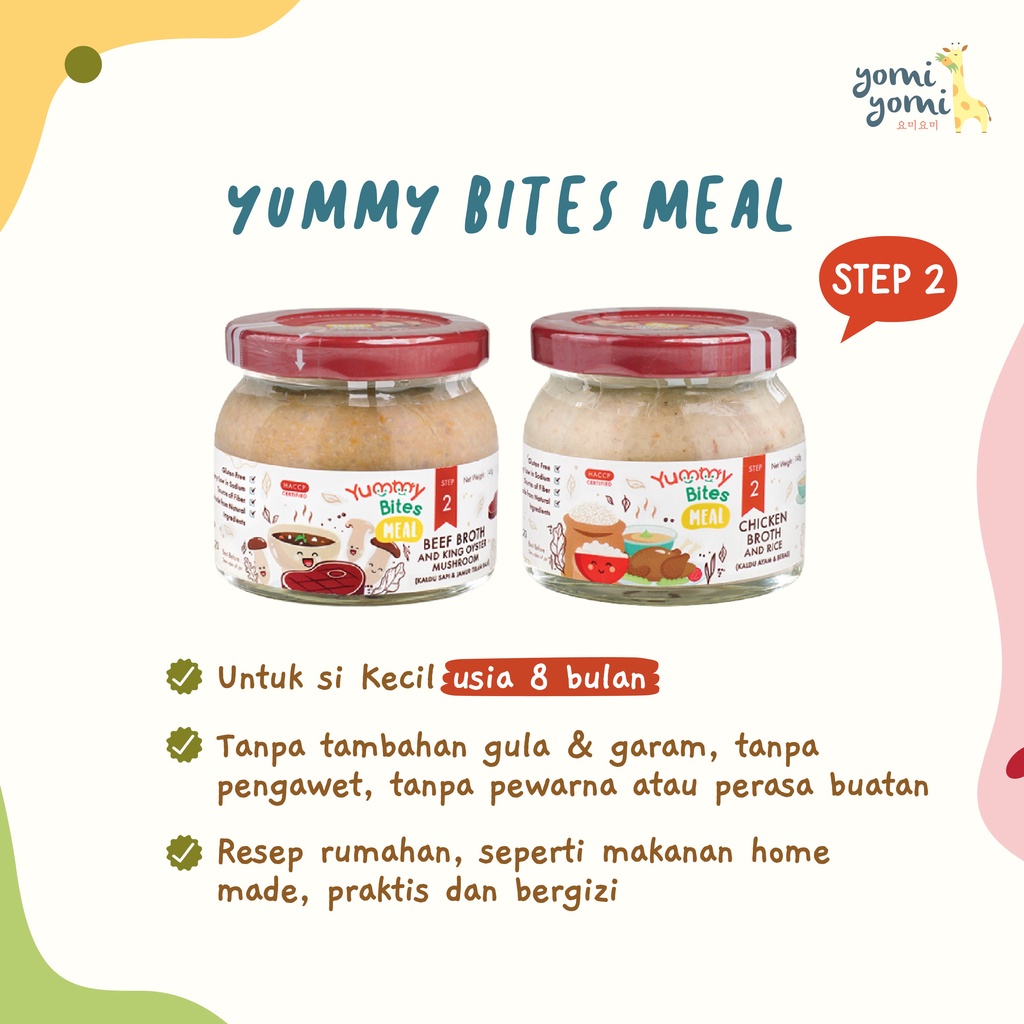 Yummy Bites ready to eat meal/ Yummy Bites Meal step 1/2/3 - Bubur Bayi Siap Santap