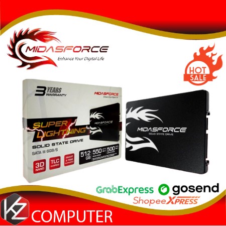 SSD 512GB MIDAS FORCE SATA 3 6GB/s SUPER LIGHTNING