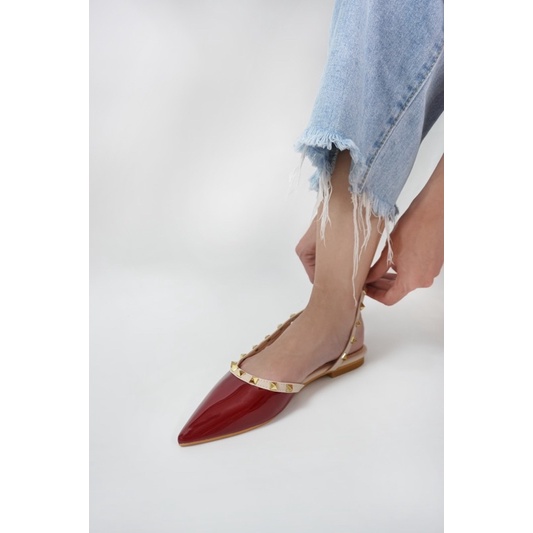 Zeva Studs Slingback flats