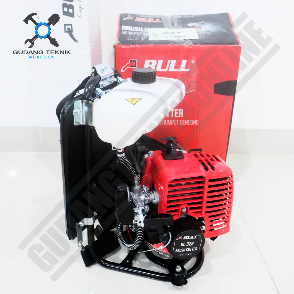 Mesin Potong Rumput 328 2Tak BL328 BULL / Mesin Pemotong Rumput 2 Tak Gendong - Portable Brush Cutter