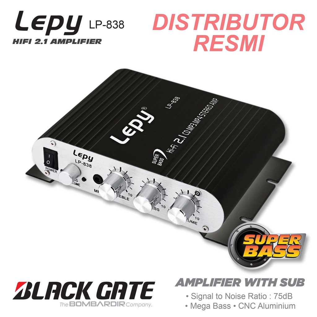 Jual Lepy Lp Mini Stereo Amplifier Subwoofer Black Shopee Indonesia