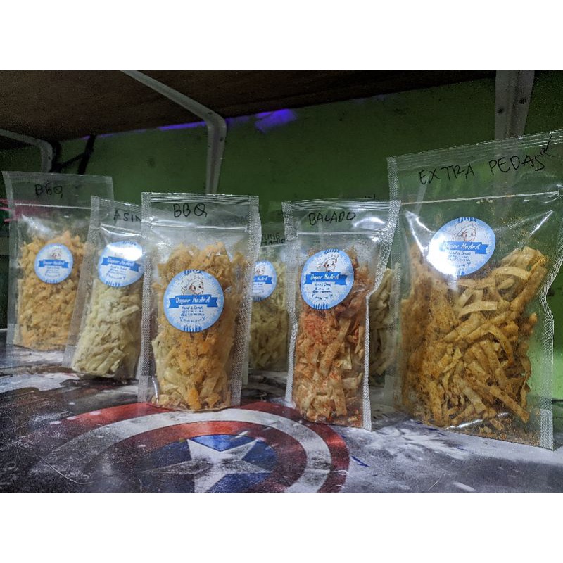 

cemilan pangsit kering aneka rasa
