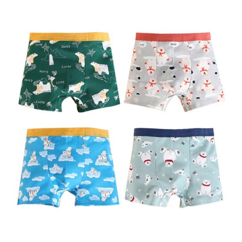 3SP | UWR81 Celana Dalam Boxer Anak Bahan Katun Karakter Beruang Boys Panties Boxer Anak Cowok