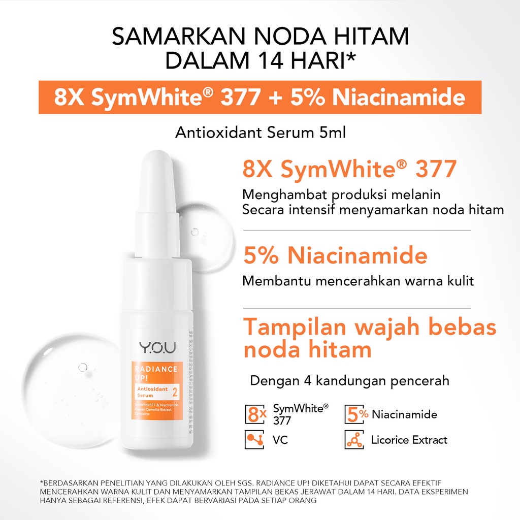 YOU 8× SymWhite 377 Radiance Up Travel Kit Exfoliating Essence + Brightening Serum + Ceramide Skin Barrier Moisturizer