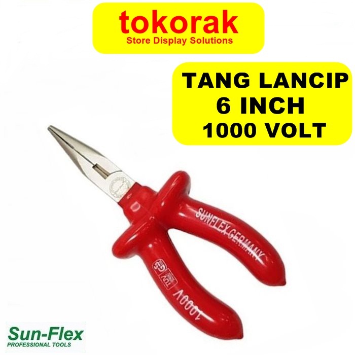 SUNFLEX TANG LANCIP LISTRIK 6 INCH 1000 VOLT SUN FLEX JEPIT 6&quot; 1000V