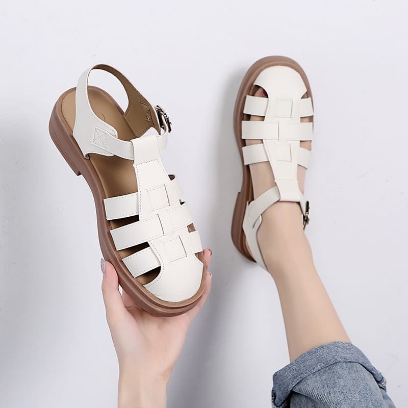 SN024 SANDAL TALI WEDGES WANITA IMPORT SANDAL MONOLIT TALI BELAKANG