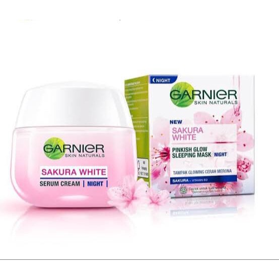 GARNIER SAKURA WHITE PINKISH GLOW SLEEPING MASK NIGHT 50ML