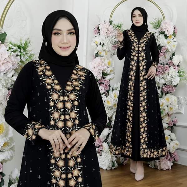 Unna_Store.2019 /Abaya Kaftan Turkey Premium Quality Fashion Mewah Hitam Wanita Dewasa Elegan Modern
