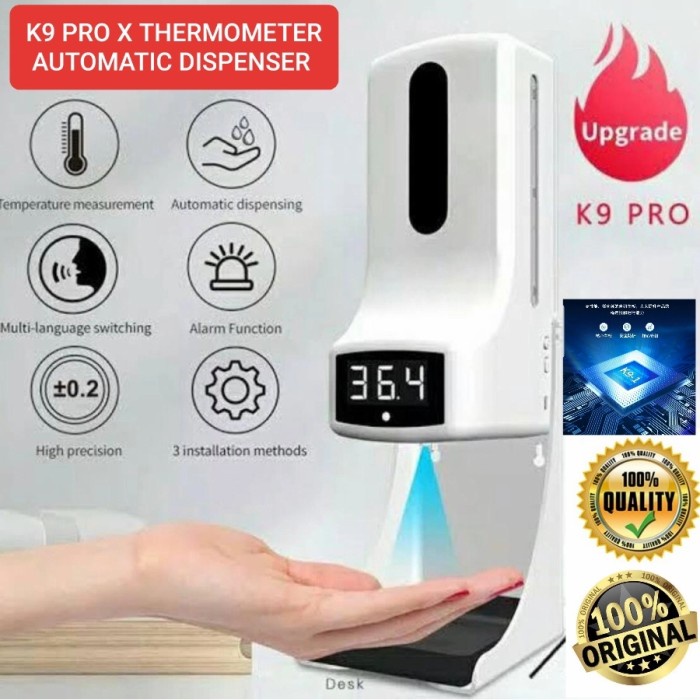 Term K9 Pro X Thermometer Infrared Hand Sanitizer Dispenser Otomatis 2 In 1