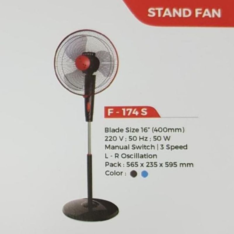 MASPION KIPAS ANGIN BERDIRI EX 172 S EX 174 S STANDING FAN Maspion EX 172S / 174S Stand Fan 16 inch