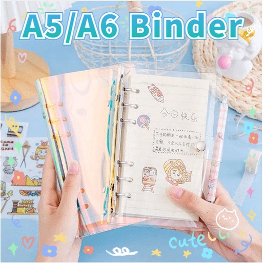 A6/A5 Laser Notebook/240 Album Foto Polaroid 3 Bahan Plastik Transparan Kartu Nama Tiket Film Kereta Api Organizer Sederhana Transparan Gaya Perlengkapan Sekolah-Doo