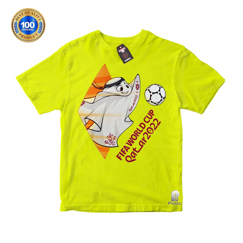 BAJU ANAK KAOS ATASAN ANAK MASKOT PIALA DUNIA 2022 BAHAN COTTUN