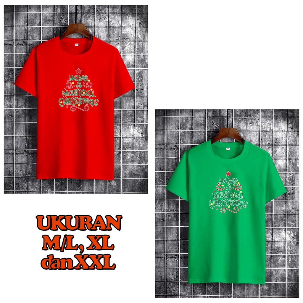 MUKZHOP - BAJU OBLONG COWO CHRISTMAS / lengan pendek / kaos pria kece / oblong keren / kaos santai / termurah / natal / tahun baru