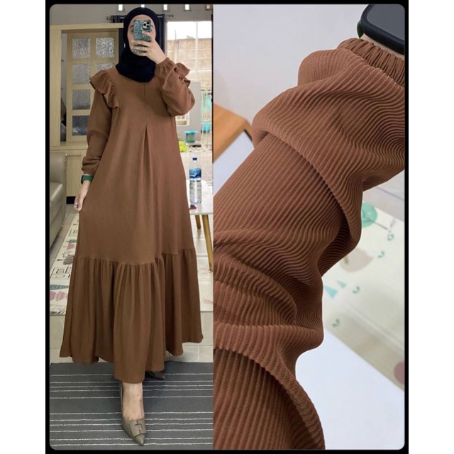 ILMYRA DRESS KAOS RIB KNIT IMPORT/ILMIRA MAXY DRESS BUSUI FRIENDLY/GAMIS KNIT PREMIUM JUMBO/GAMIS MUSLIM WANITA KEKINIAN MIRA MIWA/FAR MOSLEMSTORE