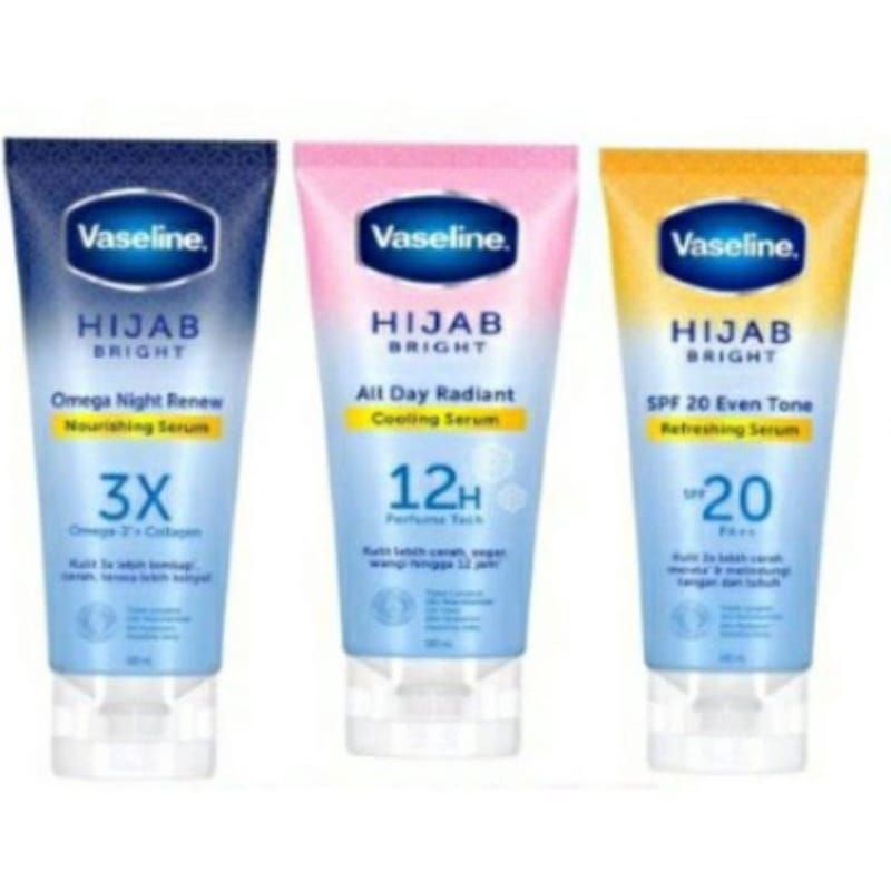 Vaseline Hijab Bright All Day Radiant Cooling Serum Body Lotion 180ml ~ ORIGINAL 100%