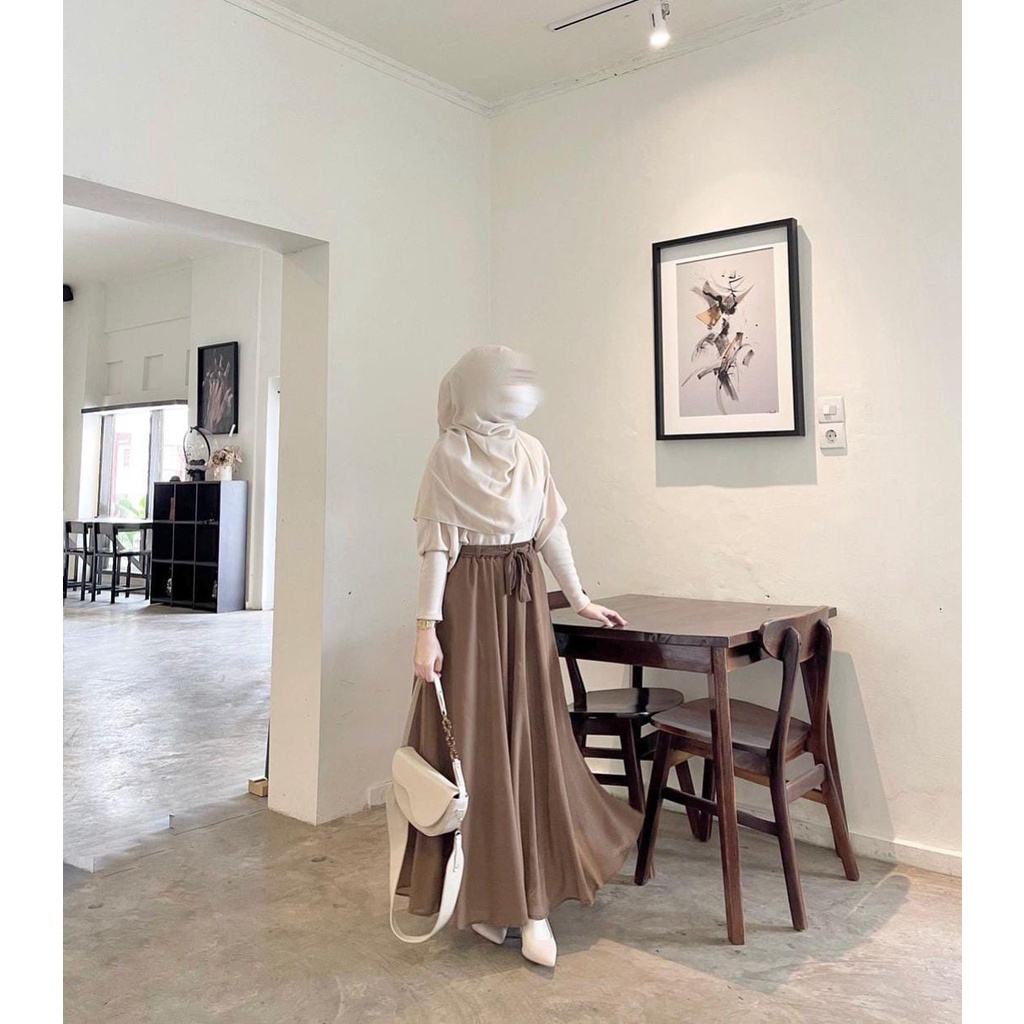 Sherlyn Skirt - Rok Panjang Wanita Payung - Rok Ceruti Baby doll Premium full furing