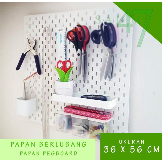 

Papan Pegboard 56X56Cm / Organizer Wall / Papan Dinding Berlubang [Populer]