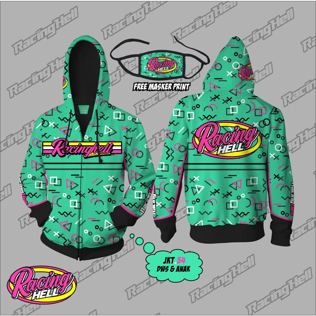 Jacket Anak Racinghell | Jacket Anak Harian Full Prtint Tahan Luntur Premium