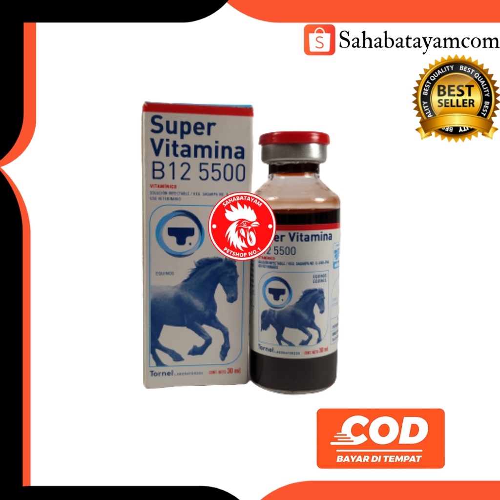 OBAT DOPING AYAM SUPER VITAMINA B12 5500 TORNEL 30ML ORIGINAL SUPER VITAMINA B12 5500 DOPING AYAM PI