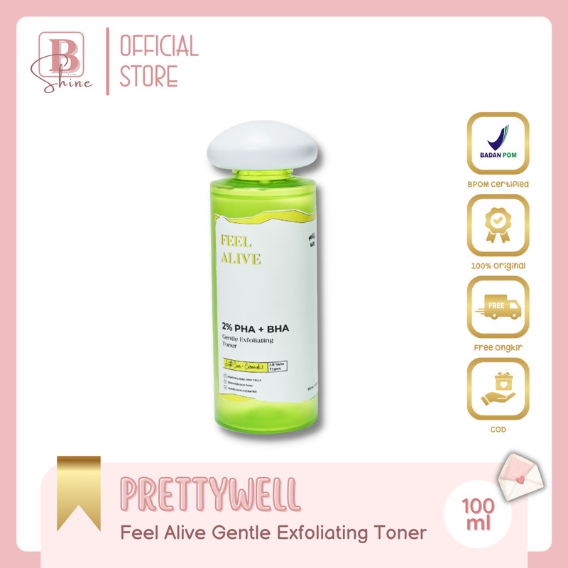 FEEL ALIVE 2% PHA & BHA Gentle Exfoliating Toner by PRETTYWELL | 100ml