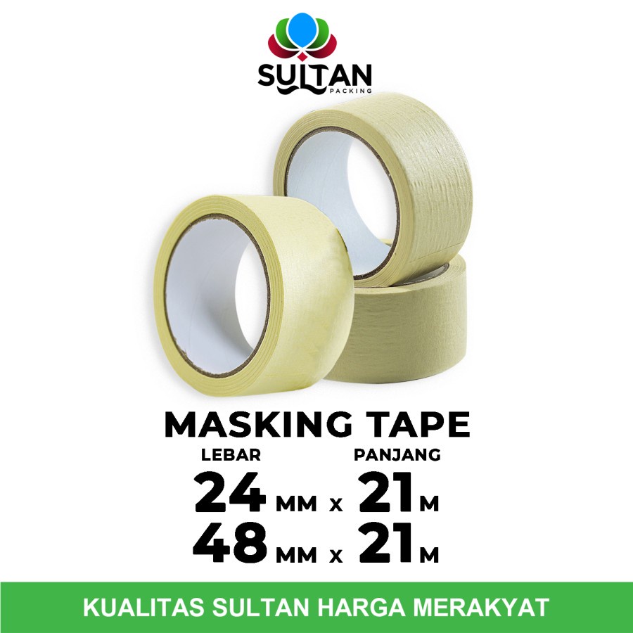 Lakban Kertas Masking Tape Kertas Isolasi Rusfet termurah satuan