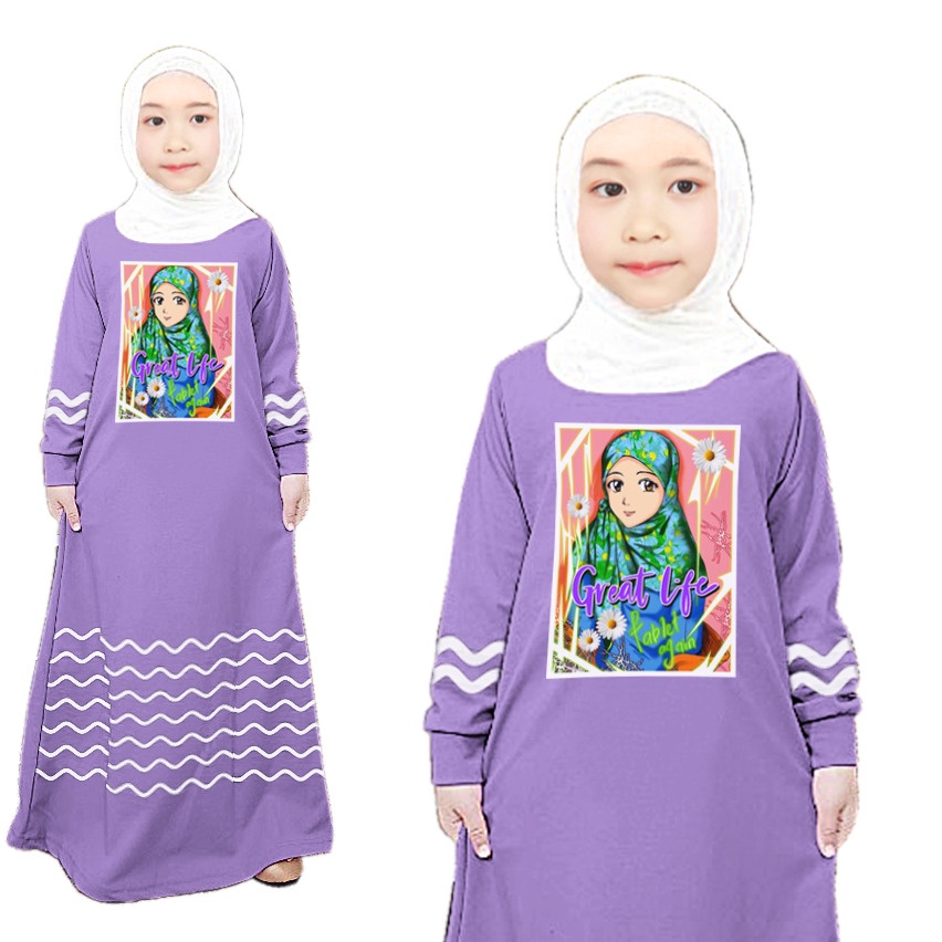 RILLO - Gamis Dress Anak Great Life usia 3-12 tahun