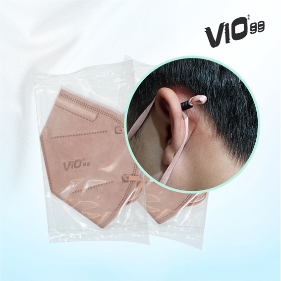 Vio KN99 Mask 5 Ply Earloop 20'S Copper (Stopper) Individual Adjustable Earloop Strap