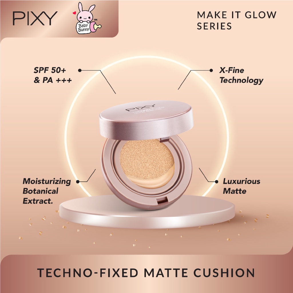 ❤ BELIA ❤  PIXY Dewy Cushion Fullsize / Refill ( pixy make it glow bb cushion ) | Techno-Fixed Matte Cushion Full size SPF 50+ &amp; PA+++