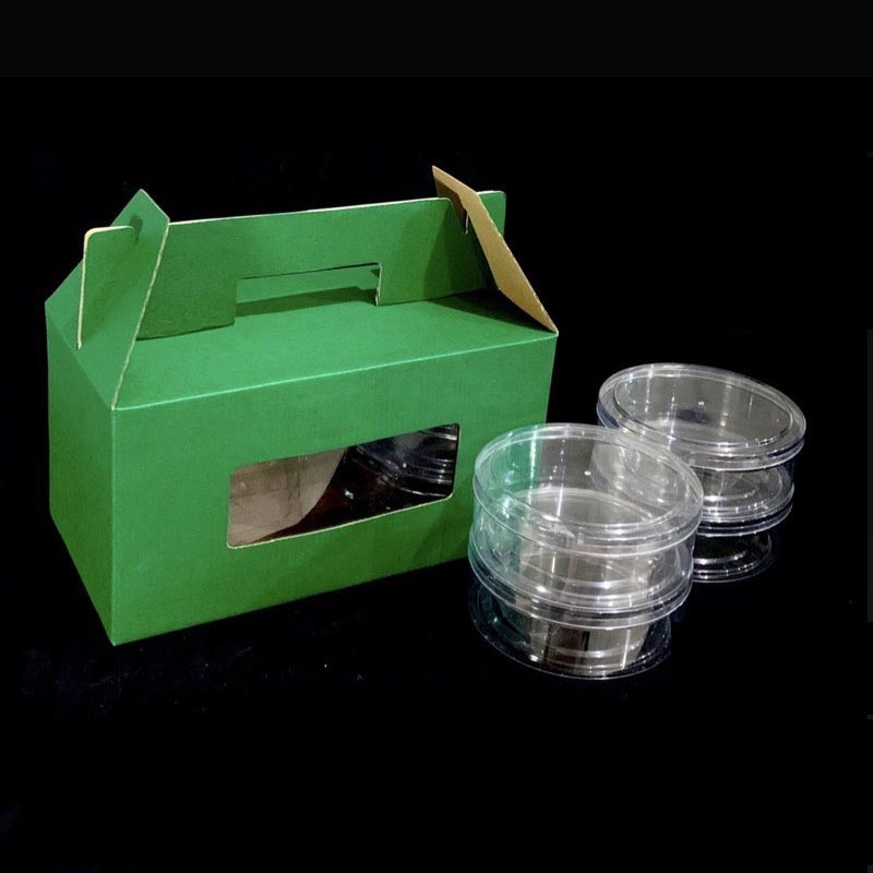 

5 Pcs Box Toples 250 Gram isi 4 Kardus Jinjing Kue Kering Gable Box Hijau Packaging Toples Ukuran 26x13x14 cm
