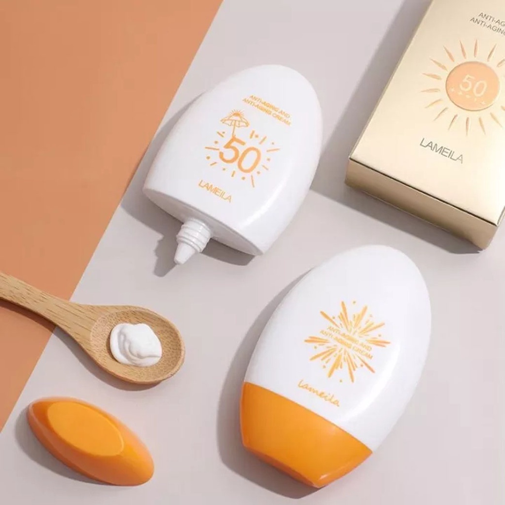 ( BISA COD ) Lameila 3053 Sunblock Wajah dan Badan SPF 50 pa +++ SunScreen Wajah-5