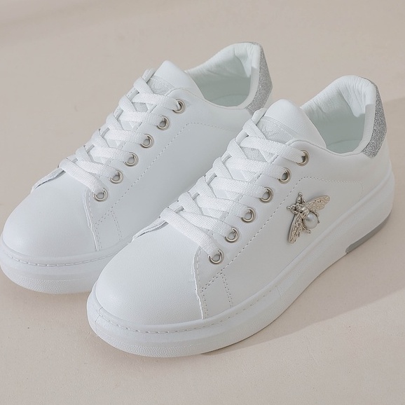 [Original Ber-Hologram] SNEAKYSHOES DOSAN SNEAKERS WANITA FASHION IMPORT MOTIF LEBAH DUA WARNA KOREA IMPORT PREMIUM - A81