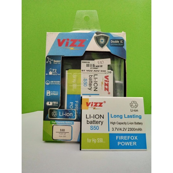 Baterai Battery VIZZ Advan S50
