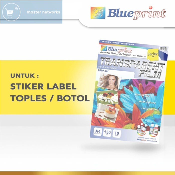 

Blueprint BP-TFA4130 Sticker Transparent Film A4 isi 10 Lembar Stiker