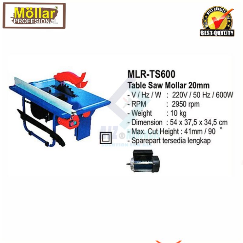 Mesin Gergaji Meja Table Circular Saw 8 inch 200 mm MOLLAR TS-600