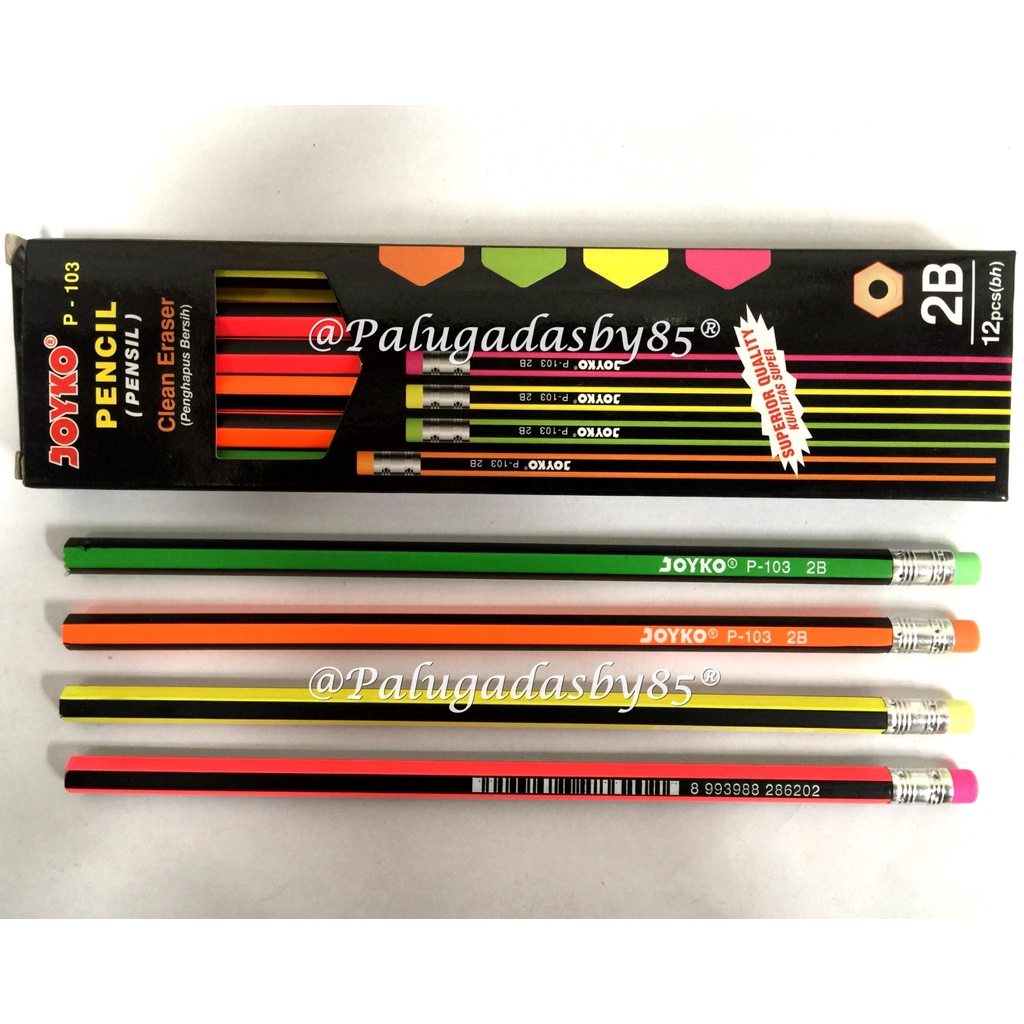 

(1 Biji) Pensil JOYKO 2B P-103 Clean Eraser / Joyko P-103 / Pensil Joyko P-103 / Joyko Pencil P-103 / P-103 2B / Joyko P103