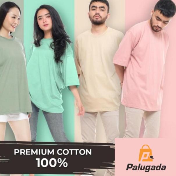 Tshirt kaos polos jumbo 3xl 4xl 5xl Big size cotton combed 30s premium - BIRU LAUT, M